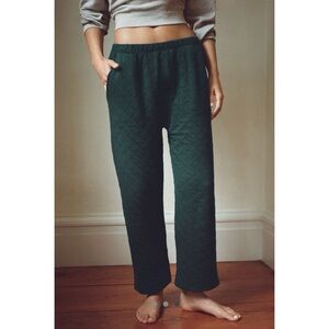 THE GREAT. Quilted Pajama Pants Pine Size 3